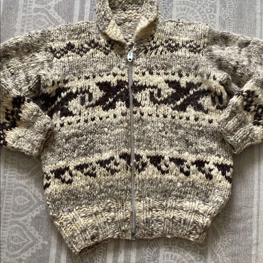 Vintage 1950s/1960s Wool Cowichan Sweater